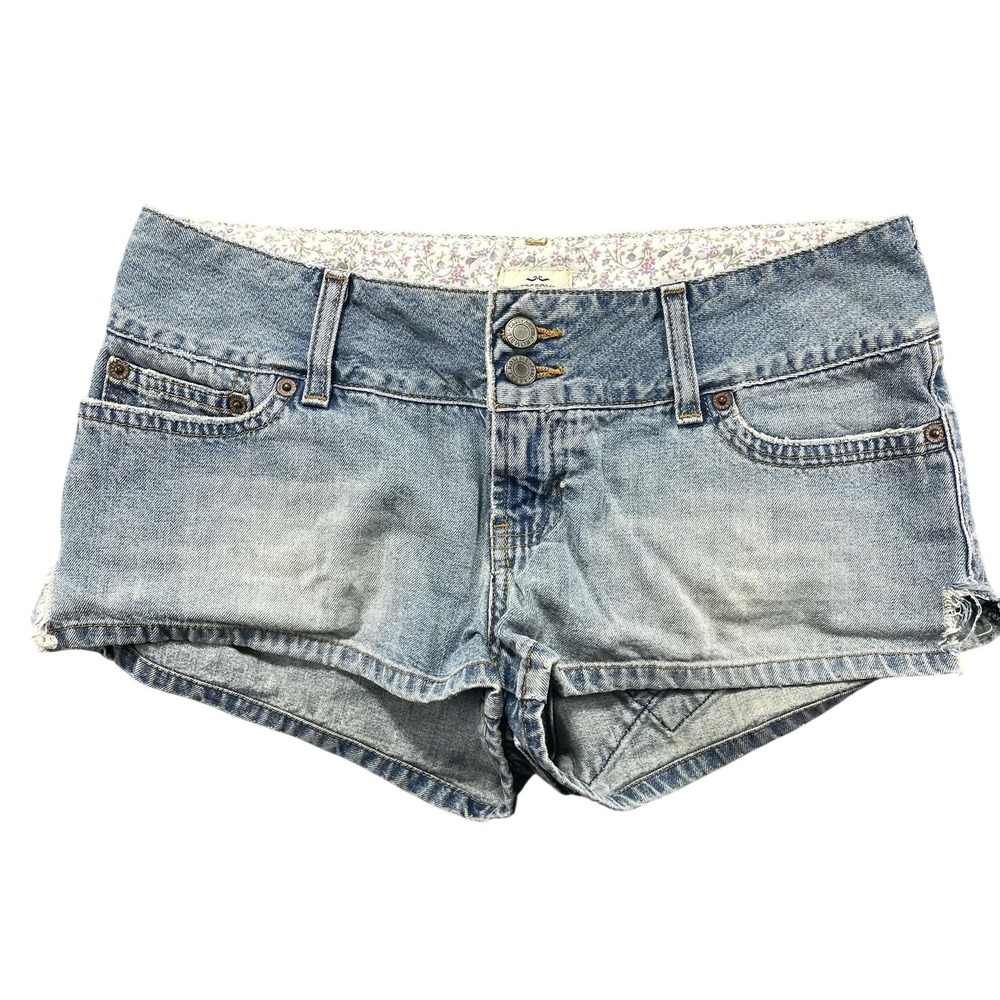 Abercrombie & Fitch Shorts Womens 4 Blue Denim Cut-Off 2" Inseam Y2k 2000s
